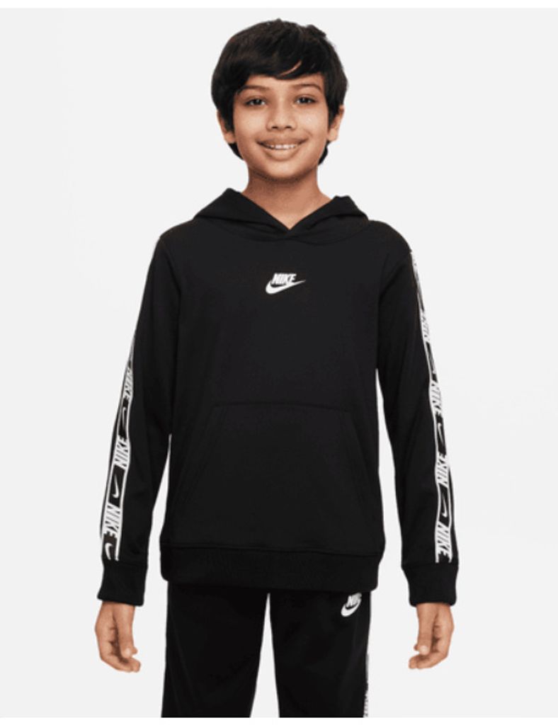 Nike Pullover-Hoodie für größere Kinder (Jungen) SCHWARZ/SCHWARZ/WEISS XL