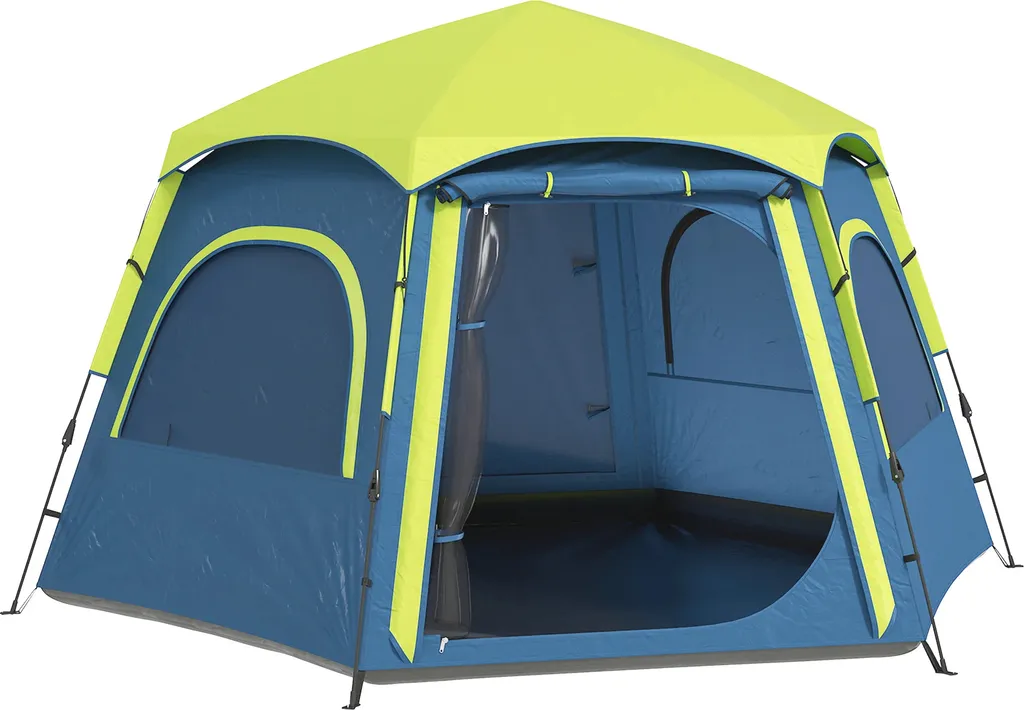 Tente Outsunny bleue 3-4 personnes avec système de montage instantané