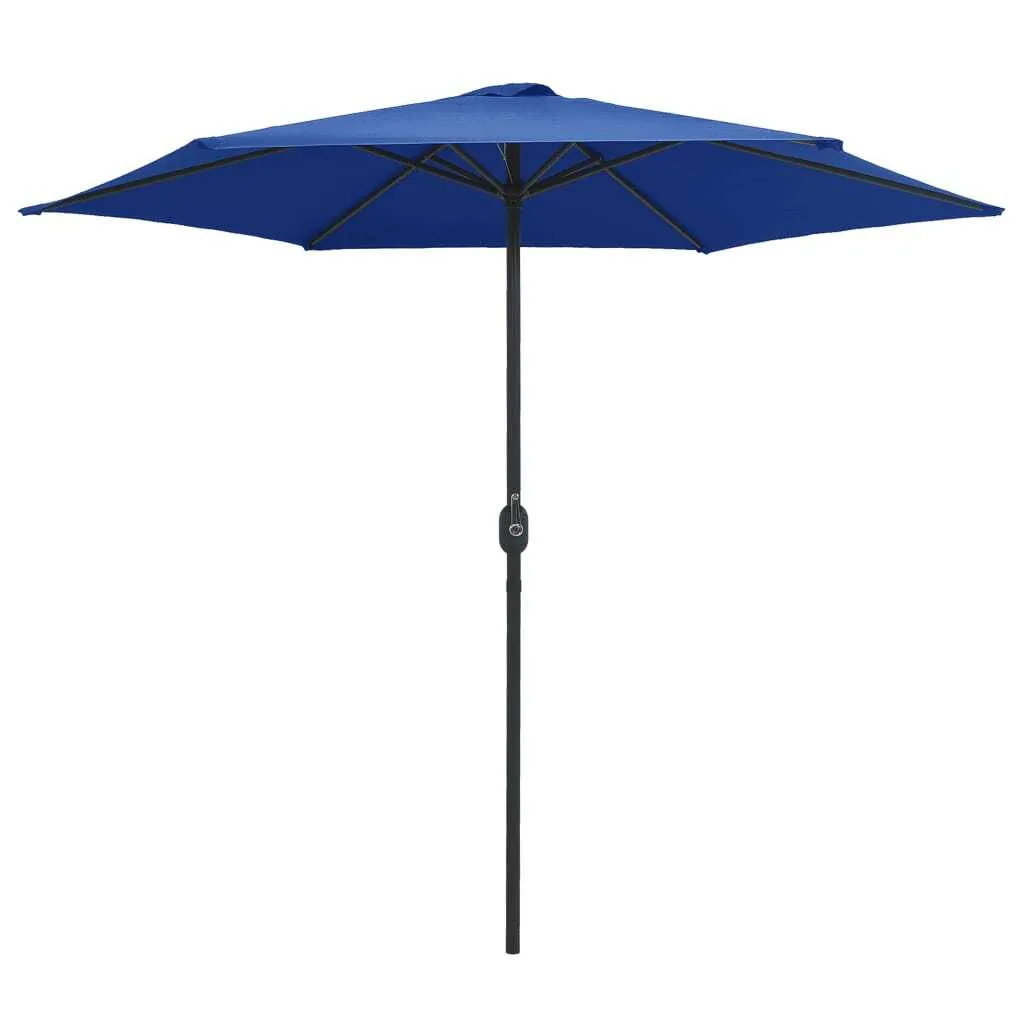 vidaXL Ombrellone con palo in alluminio 270x246 cm Azzurro