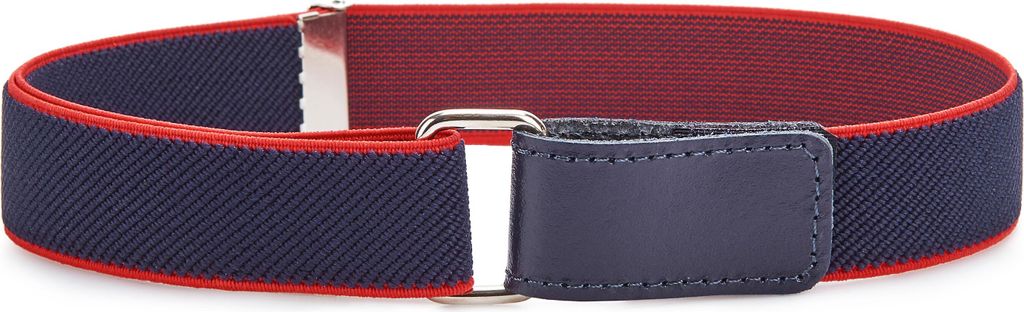Ladeheid Kinder Gürtel Elastik-Gürtel 1-12 Jahre 34-90 cm P15 (Dunkelblau/Rot, 0-2 Jahre)