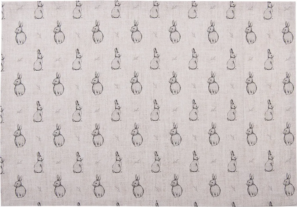 Set 6 Sottopiatti Cotone Clayre & Eef con Coniglio Pasquale 48x33 - 2