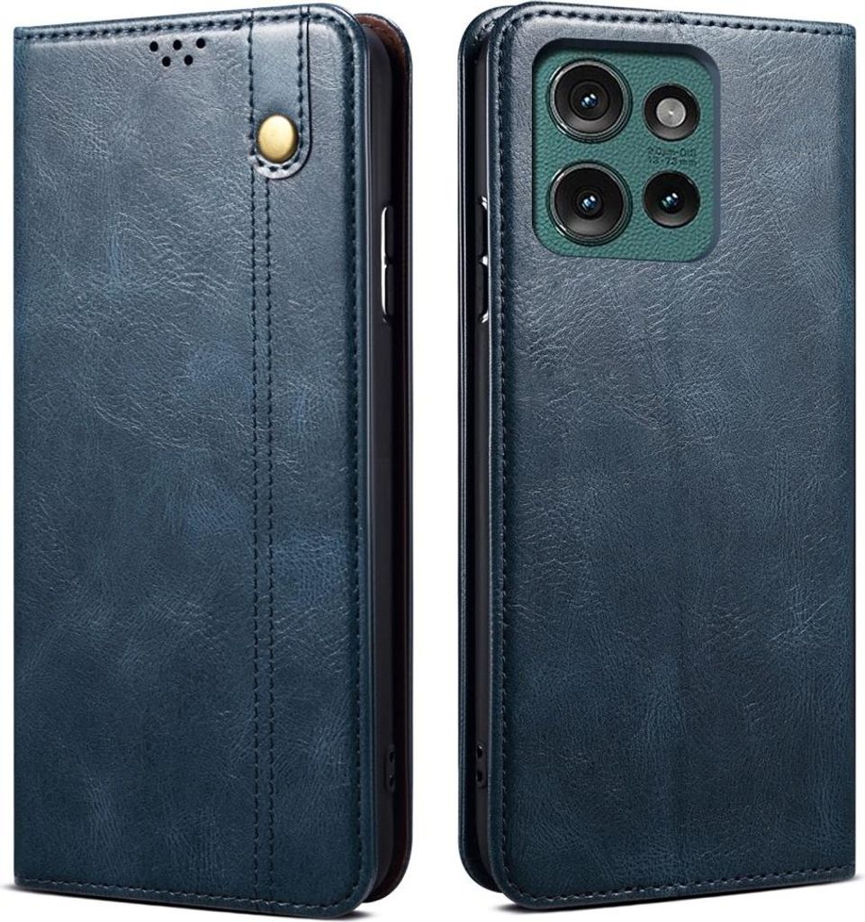Motorola Edge 50 Neo Hülle - Coverup Premium Classic Klapphülle - Blau