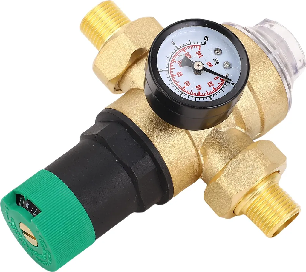 Régulateur de pression d'eau 3/4 pouce DN20 en laiton avec manomètre