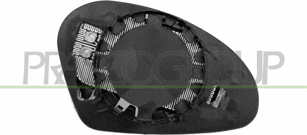 PRASCO Spiegelglas Außenspiegel Links für SEAT Toledo III (5P2) Beheizbar Asphärisch ST5227504