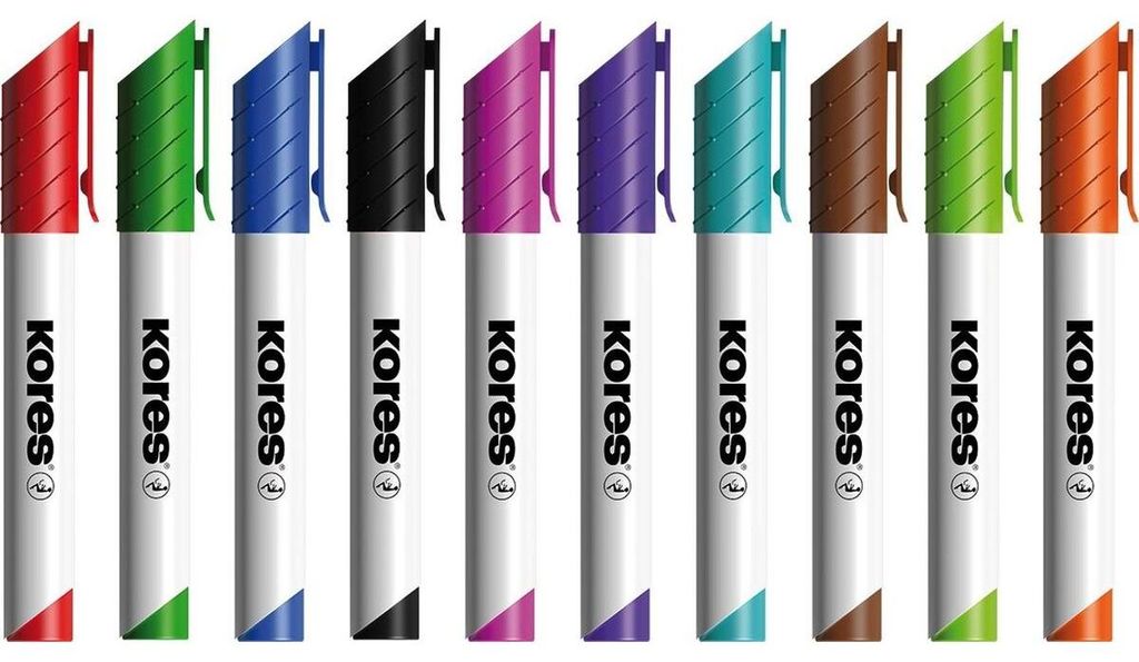 Kores M20801, 10 szt., Czarny, Niebieski, Brązowy, Zielony, Zdjęcie produktu 