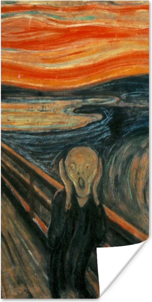 MuchoWow Poster Der Schrei - Edvard Munch 75x150 cm - Dekoration für die Wände