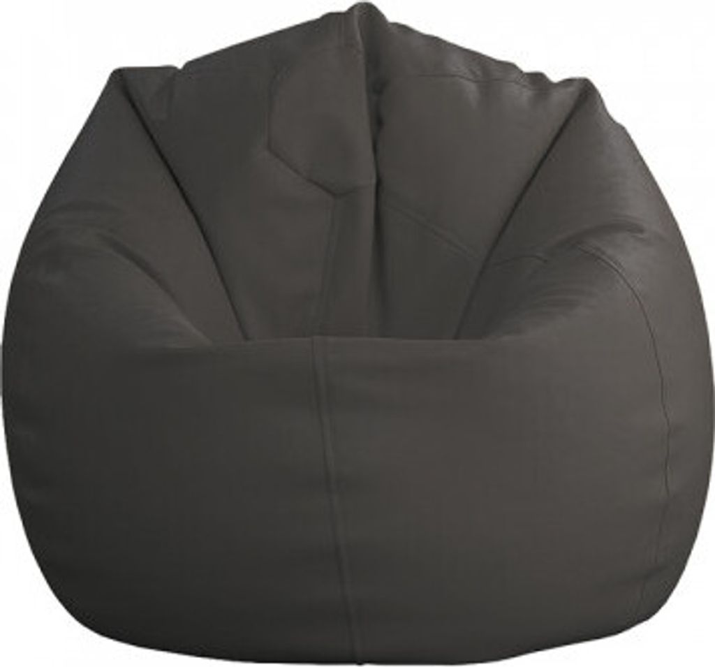 Sitzsack SOFTY, PolyurethanKunstleder, dunkel grau, 60x105 cm