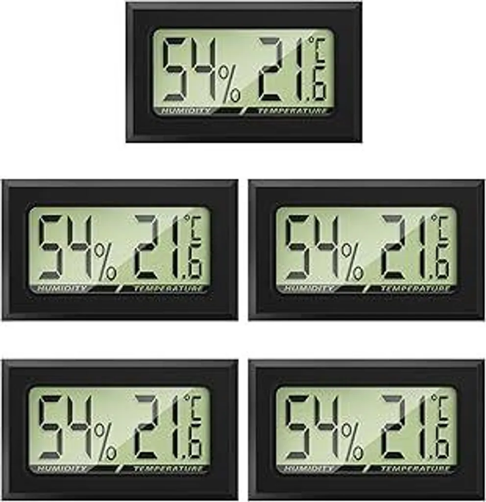 5x Mini Termometro Igrometro Digitale LCD &ndash; Misura Temperatura E Umidit&agrave; Interna/esterna