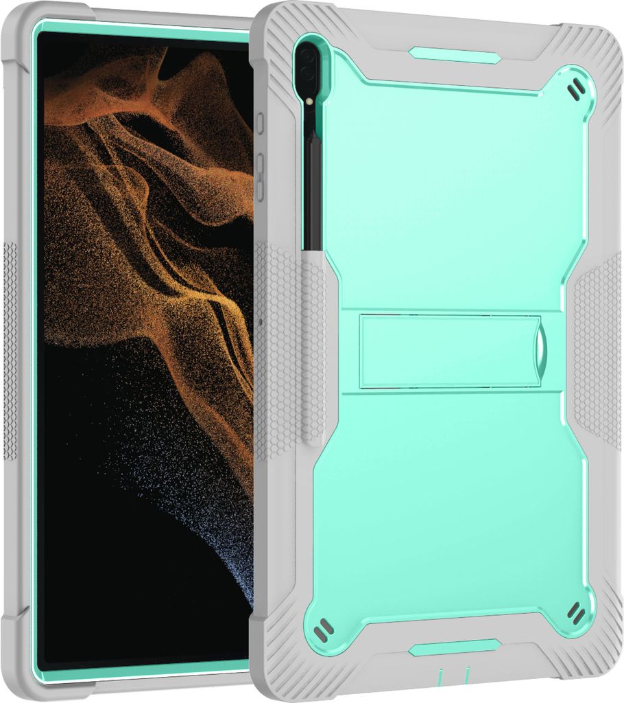 Schutzhülle für Samsung Galaxy Tab S10 Ultra/S9 Ultra/S8 Ultra 14,6 Zoll Robust Hybrid Tablet Hülle mit Ständer Minze