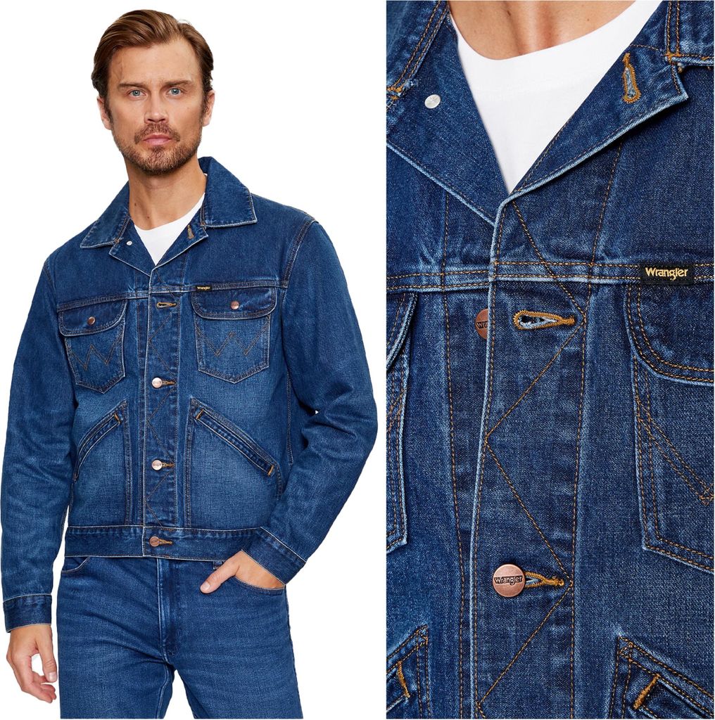 WRANGLER Herren, Jeansjacke 124MJ FAR, 4XL, Blau, jeansmantel, , jeansjacken