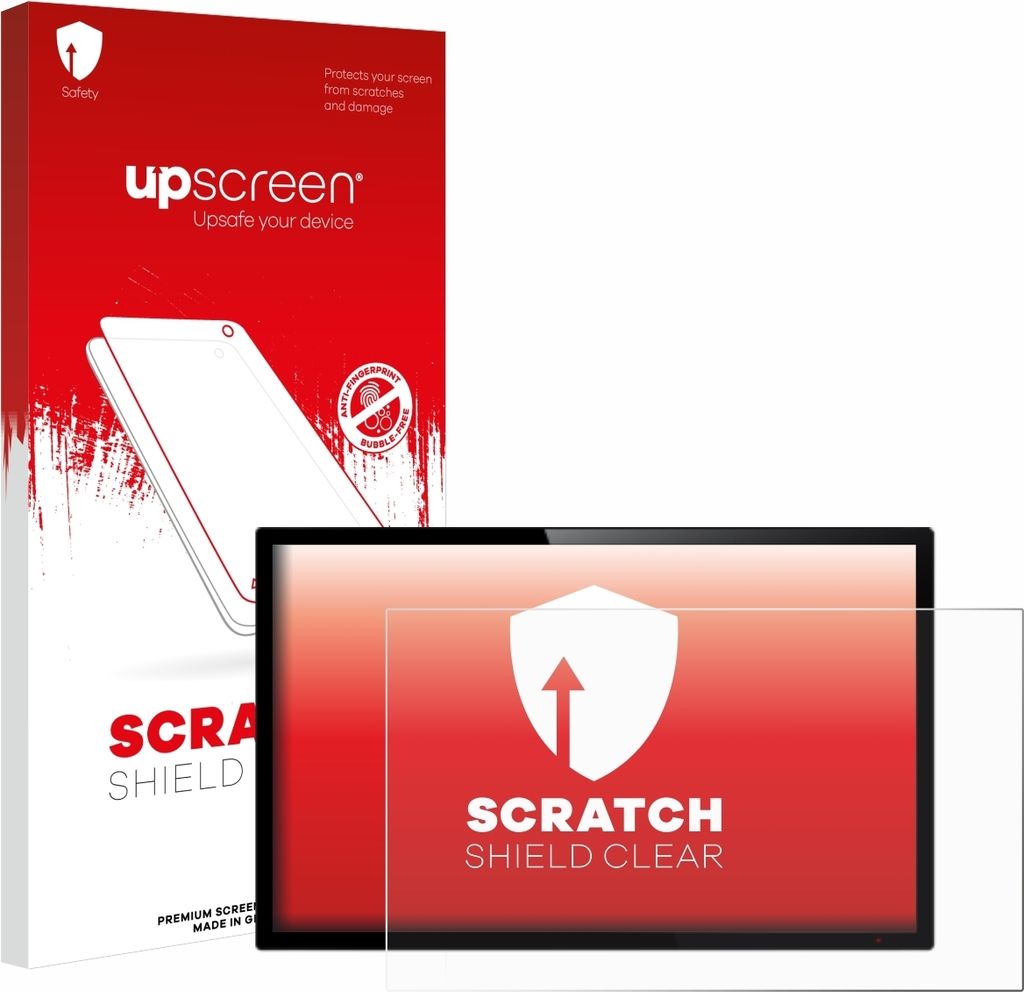 upscreen Schutzfolie für Touch-Panel PCs mit 60.5 cm (23.8 Zoll) Displays 528 x 297 mm Displayschutz Displayschutzfolie Folie Klar Transparent