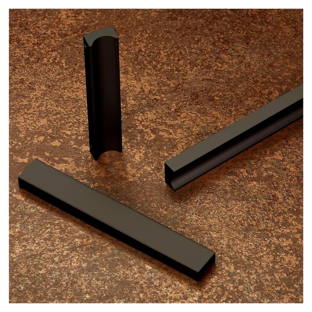 Möbelgriff GÖTEBORG BA 320 mm Schwarz eloxiert Aluminium