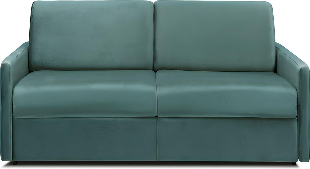 Vente-unique CALIFE, Sofabett, Wohnzimmer, Grün, 3 Sitz(e), Samt, Samt