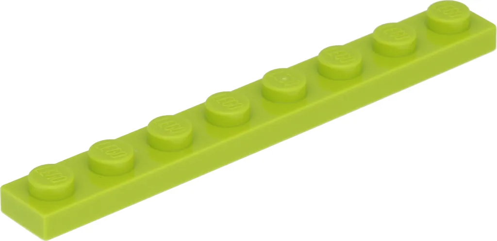 LEGO 1x8 Lime 3460 - 100 Pièces pour Créations et Dioramas Naturels