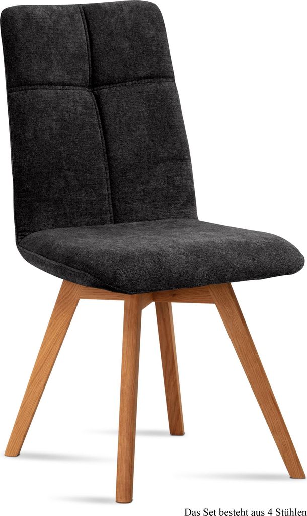 Esszimmerstuhl (4er-Set) Dimut 47x92x60 Eiche geölt/Anthrazit