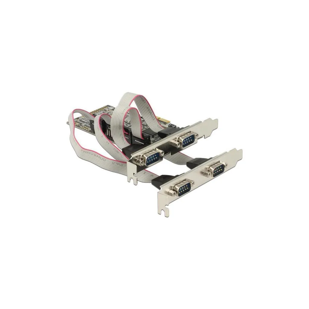 Delock 4 x serial PCI Express Card - Serieller Adapter - PCIe - RS-232 - 4 Anschlüsse (89178) - 4