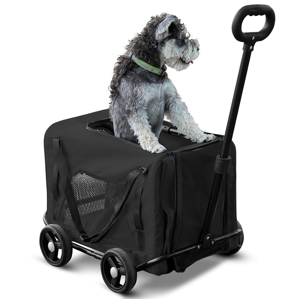 Haustierwagen, Zusammenklappbarer 4 Rad Kinderwagen für Produktbild 