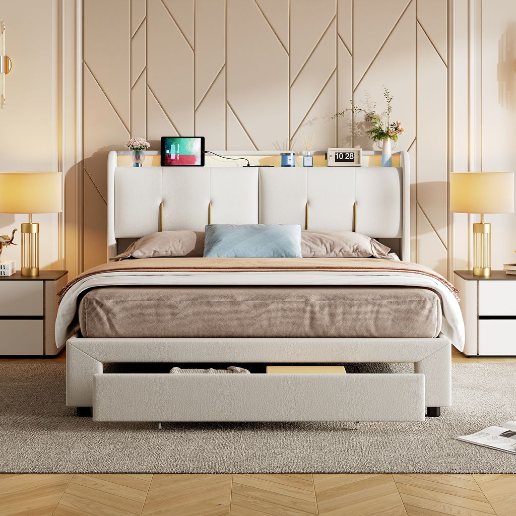 UnboxG Letto imbottito 140x200cm con funzione di ricarica Immagine del prodotto 