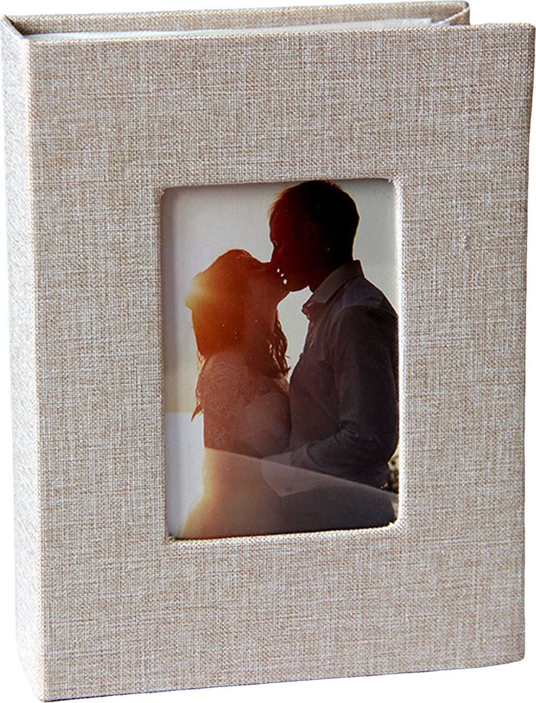 Einsteck-Fotoalbum, Leineneinband, 50 Seiten, 100 Taschen, 10,2 x 15,2 cm, für Hochzeiten, Reisen, Babypartys, Kinder, Familienjubiläen, Bildersa...