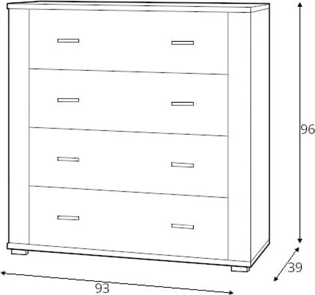 Commode Gress au Style Scandinave : Rangement Moderne et Tiroirs Fluides - 3