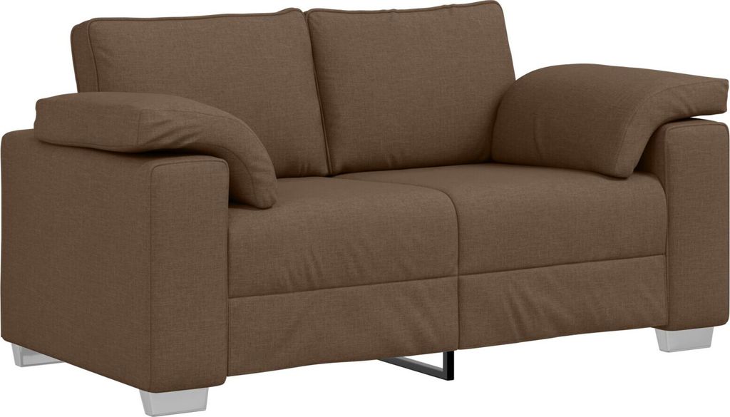 Möbel Loveseat Sofa Braun 120 cm aus Stoff - Klassische Sofas 4105221