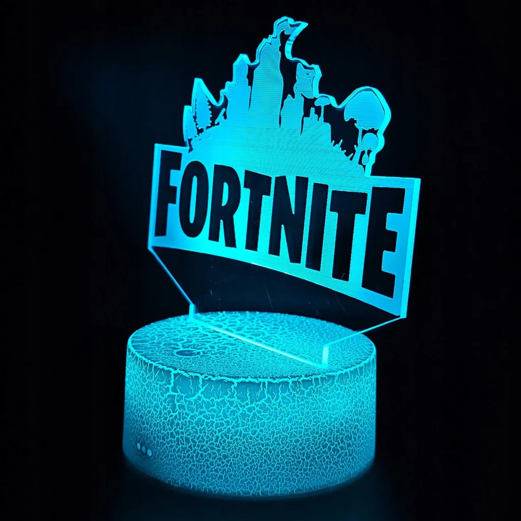Veilleuse LED Fortnite Décoration de Chambre Gaming avec Télécommande