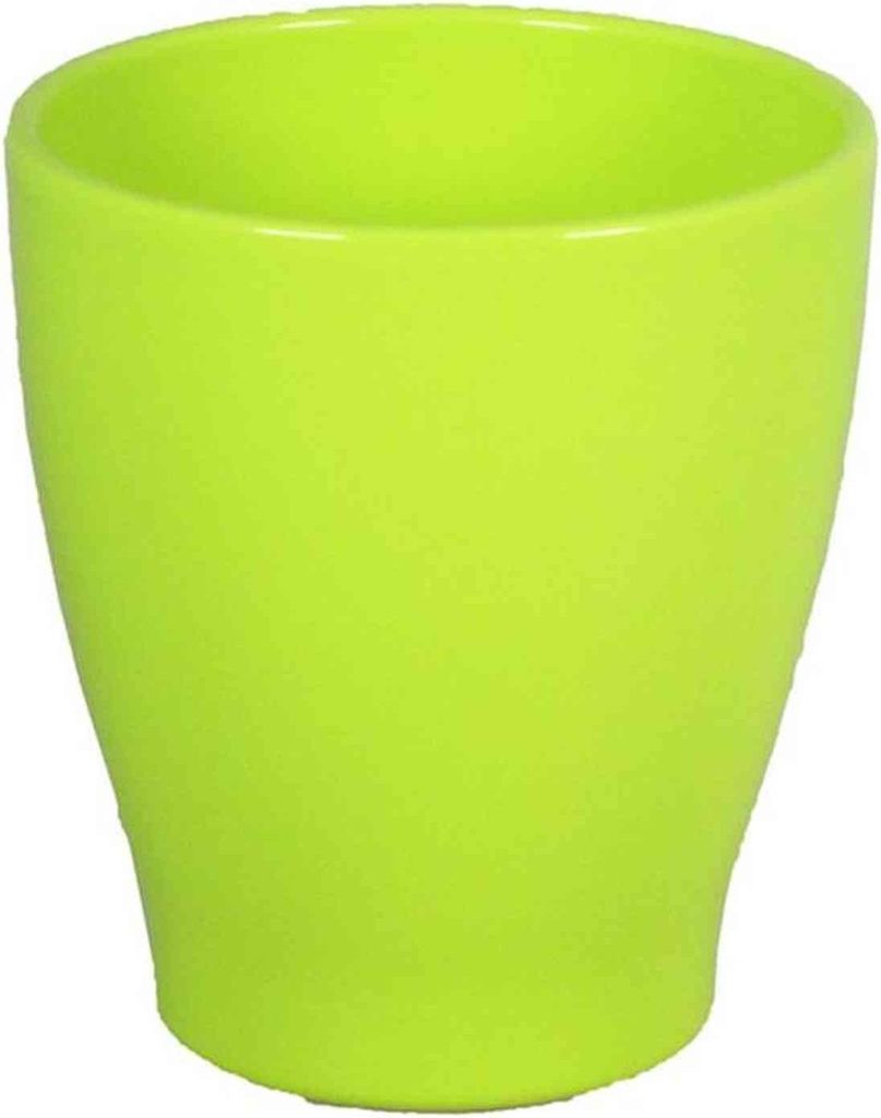 INNA-Glas Keramik Orchideenvase, Ø13,2cm, 15cm, apfelgrün - Produktbild 