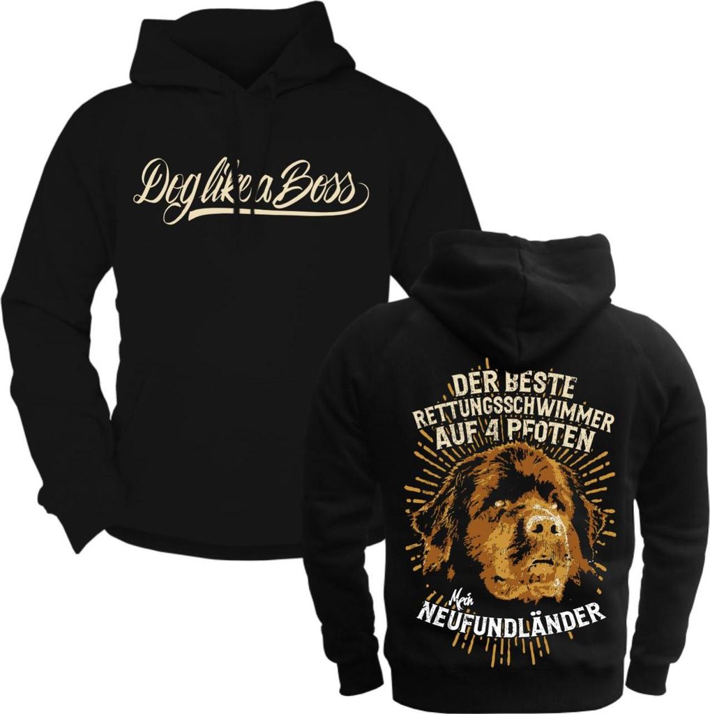 Herren Kapuzenpullover Neufundländer - Der beste Rettungsschwimmer auf 4 Pfoten