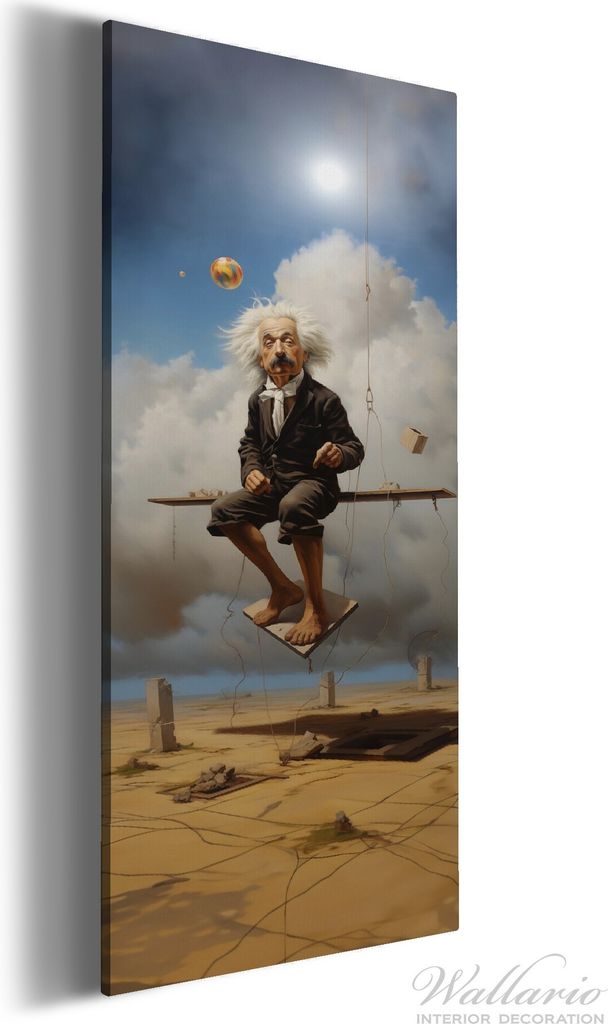 Wallario Premium Leinwandbild Schwebende Gedanken in Größe 60 x 150 cm
