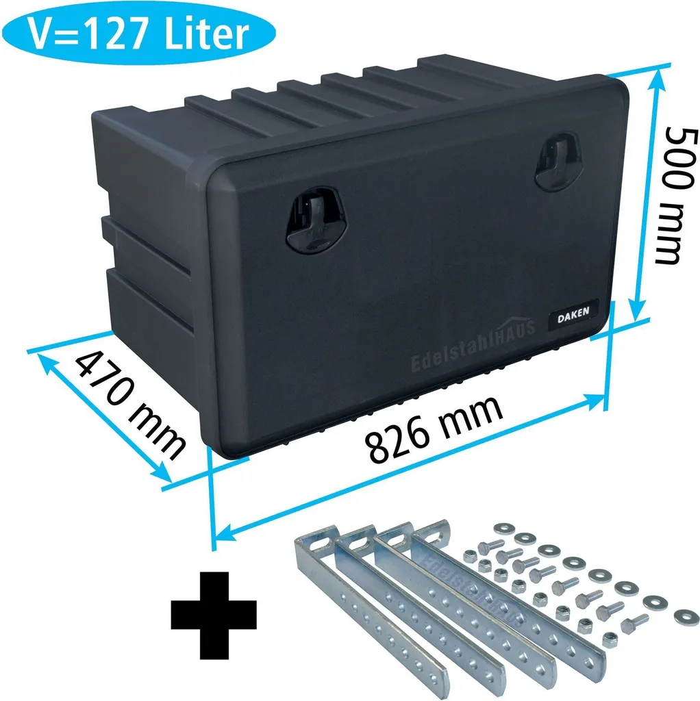 Daken J127 + Supporto VH401: Cassetta Attrezzi Camion 127L Robusta