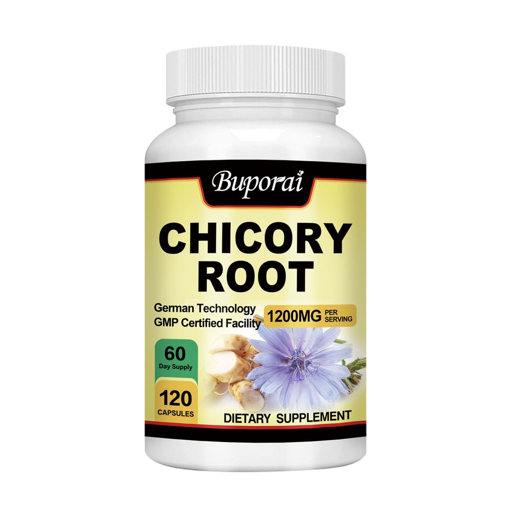 Chicory Root 1200 mg (120 Kapseln) Nahrungsergänzungsmittel, Leber, Darm, Verdauung, Reinigung, Entgiftung