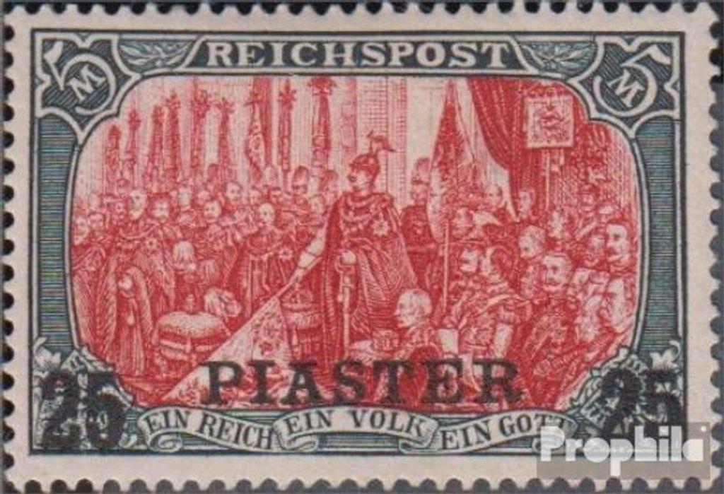 Briefmarken Dt. Post Türkei 1900 Mi 23II, Aufdrucktype II mit Falz Aufdruckausgabe