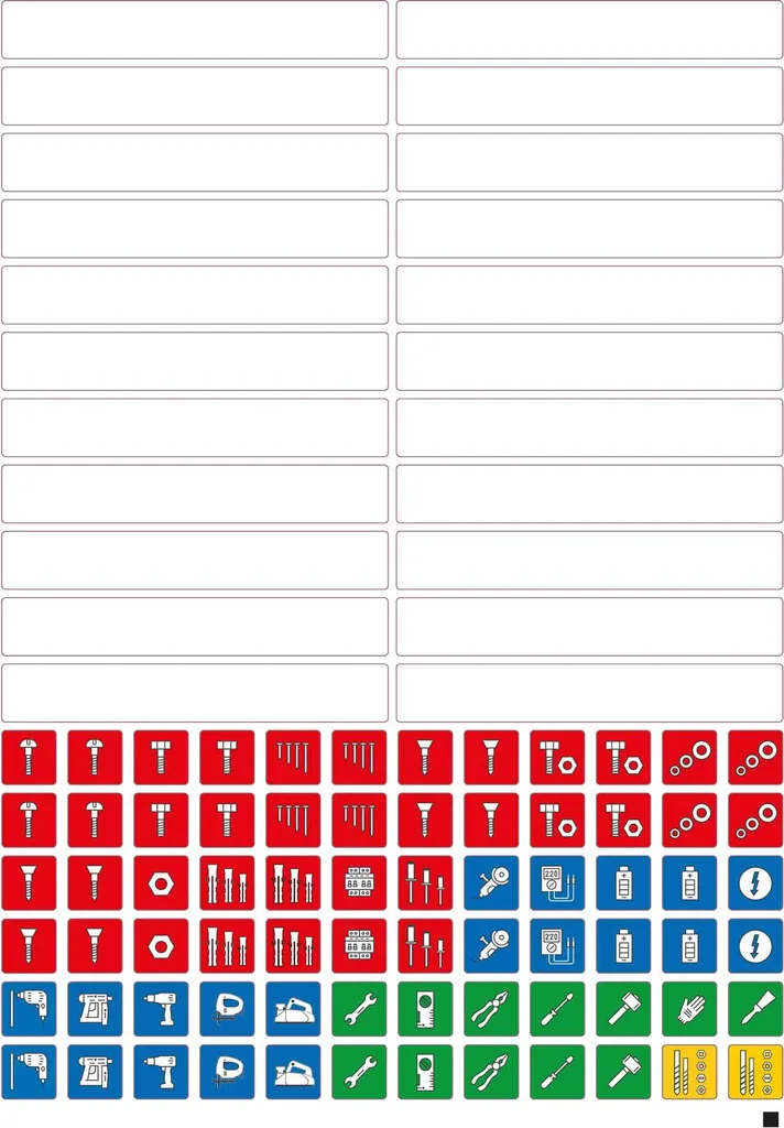 Étiquettes de marquage BS Systems 6100000403 pour coffrets - 10 feuilles