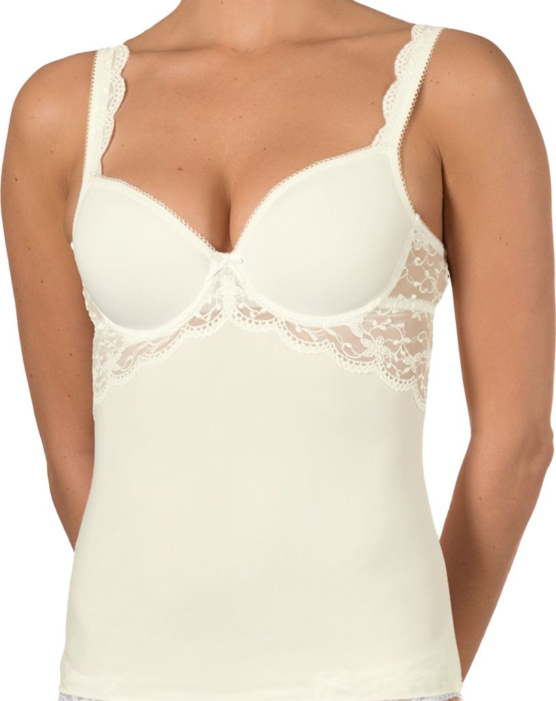 Nina von C. Silver Edition BH-Hemd / Top mit Spacer Cup Mit Spitzen-Details, Perfekte Passform, Zaubert ein tolles Dekollete