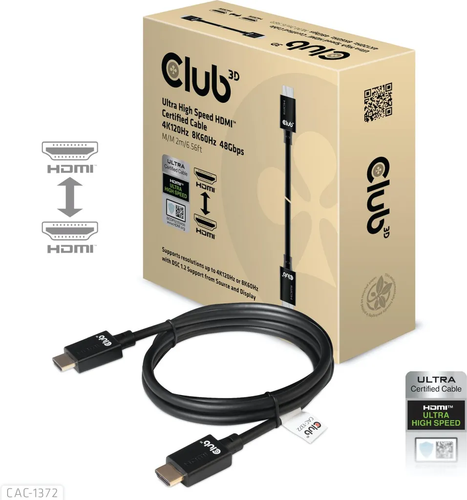 Évitez les Écrans Noirs avec ce Câble HDMI 2.1 Club3D 10K HDR 2m Certifié