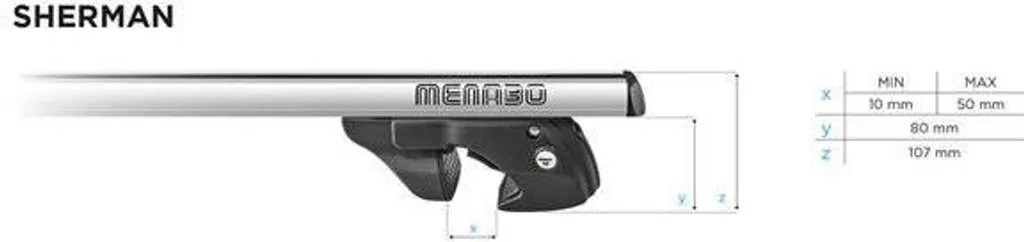 Offerta Barre Tetto Menabo Sherman Silver Ssangyong Korando 97-05 - 5