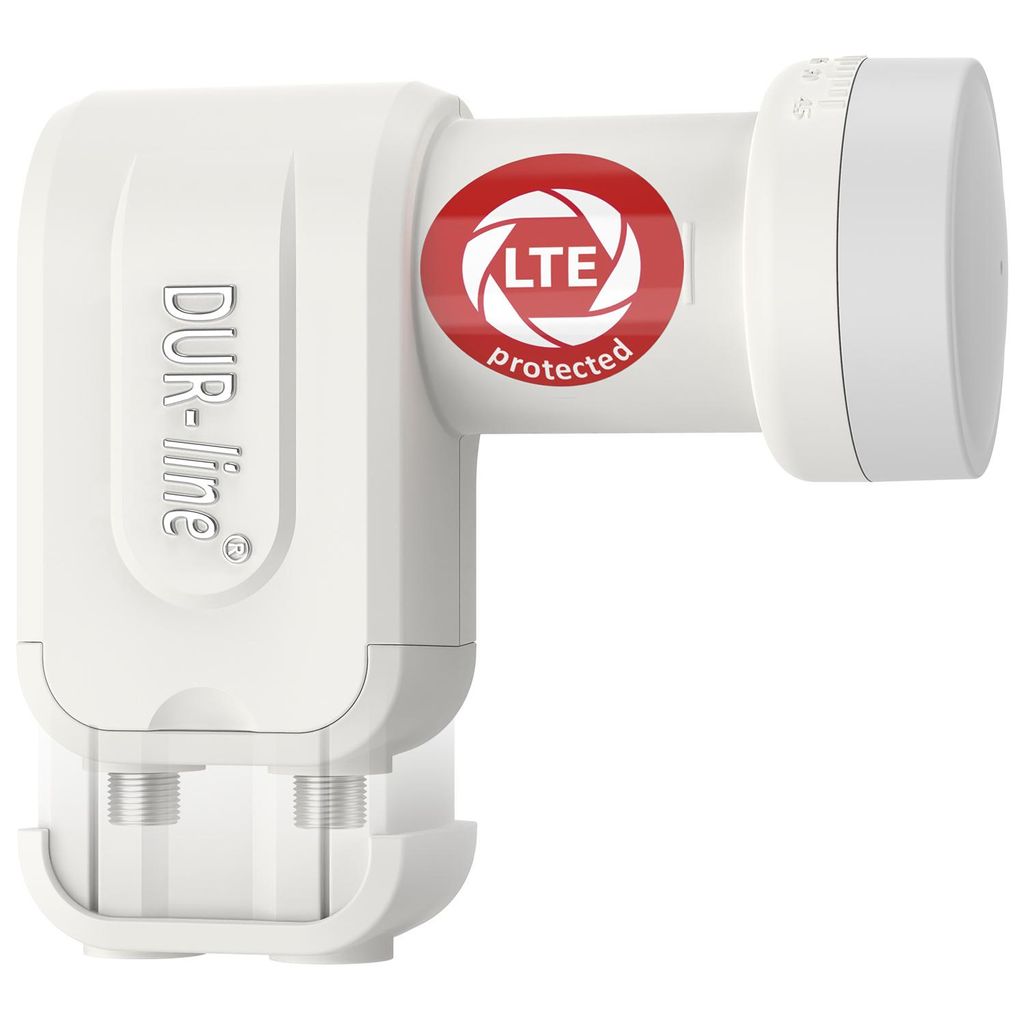 DUR-line +Ultra Twin LNB - 2 Teilnehmer weiß - mit Produktbild 