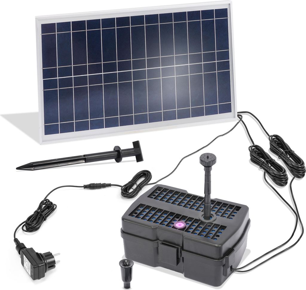 esotec Hybrid Solar/Netz UV-Filtersystem 15/800, Teichfilterset bis 3000l 101205