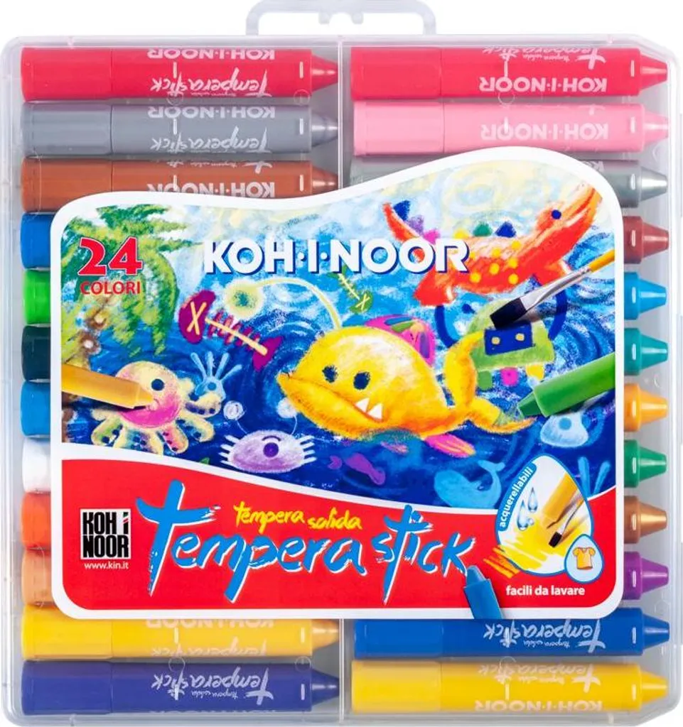 Peinture Stick Gouache Enfant 24 Couleurs - Crayons de Cire Lavables