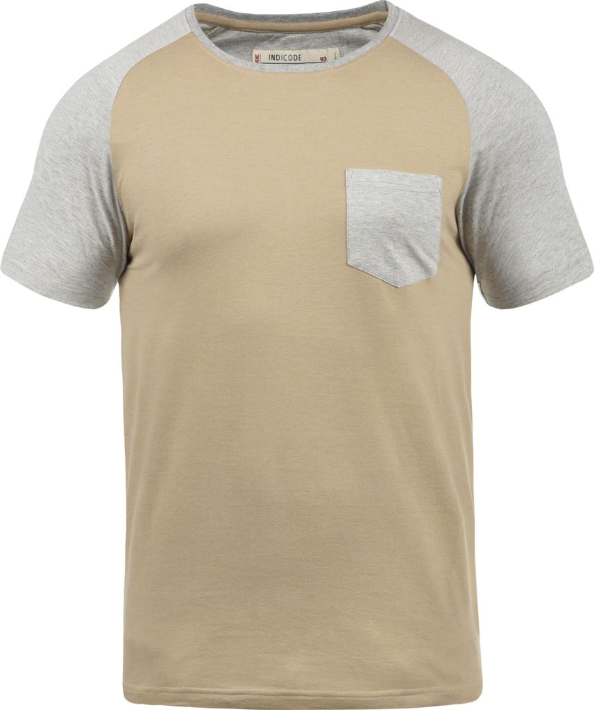 INDICODE IDGresham Herren T-Shirt Kurzarm Shirt mit Rundhals-Ausschnitt Brusttasche Baumwollmischung Regular fit