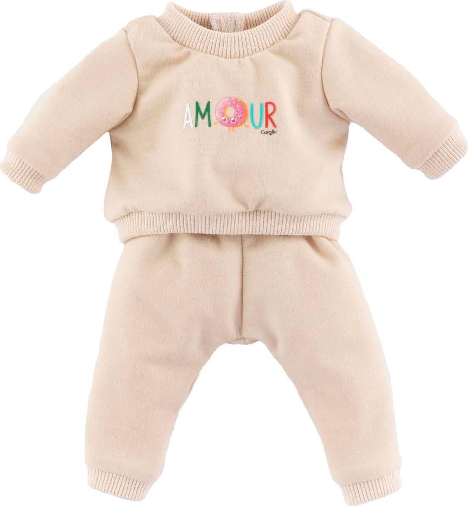 Corolle Babypuppen Trainingsanzug - beige Outfit für 42cm Puppe