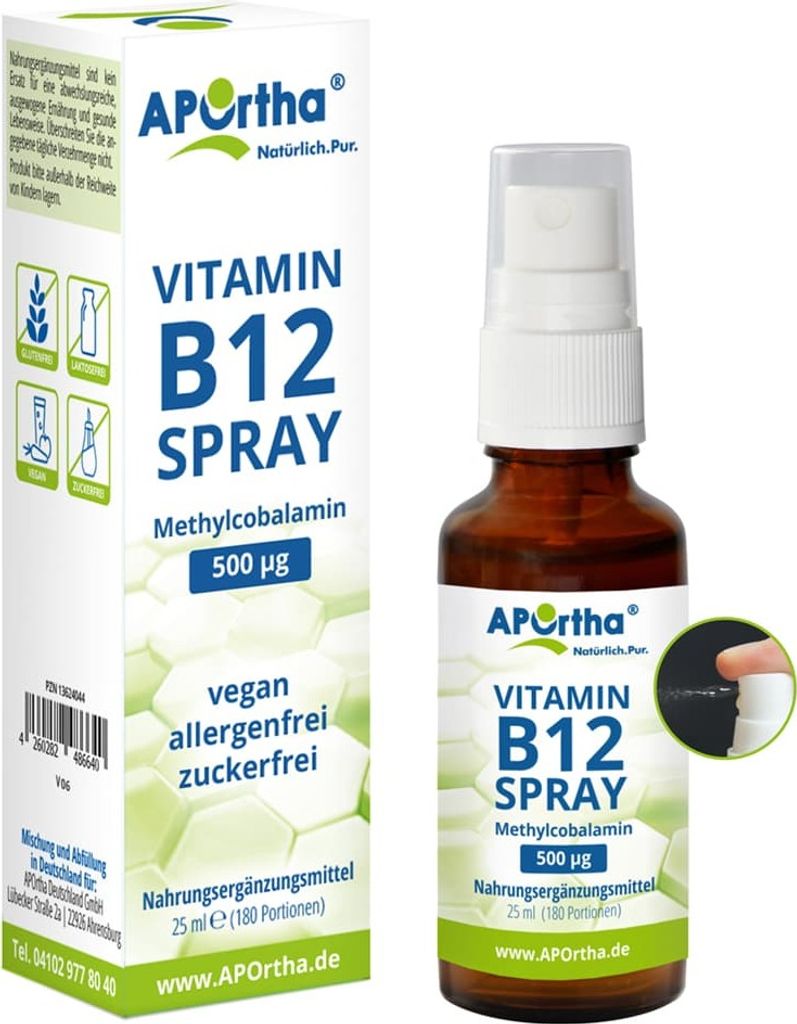 Vitamin B12 veganes Spray 500 μg Methylcobalamin - 25 ml