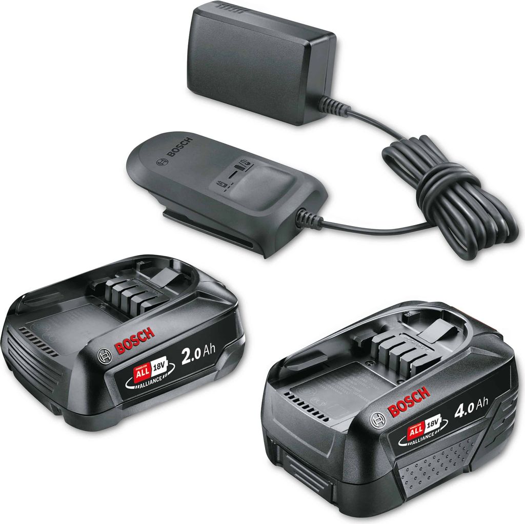 Bosch Batterie-Set 18V 2Ah + 4Ah + AL18V-