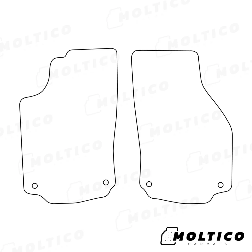 Set Tappetini Velours Opel Combo 2011-2018 | Nero con Bordi Grigi