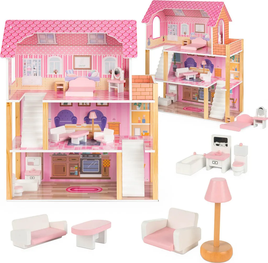 Maison de poupée en bois LULILO Tulipo 70cm - Jouet enfant écologique