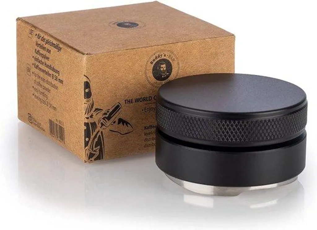 Évitez le channeling café avec ce niveleur 58 mm inox et bulle noir