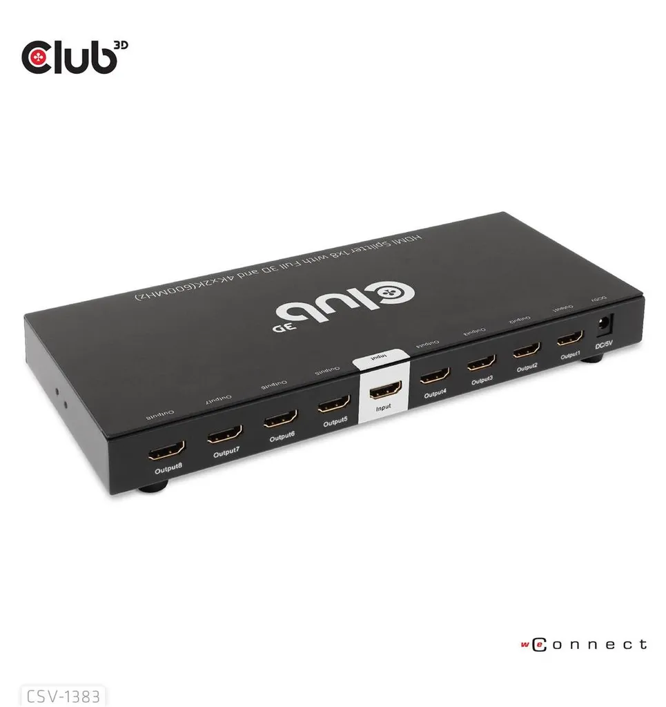 Répartiteur HDMI 4K 60Hz Club 3D ultra fluide avec support Full 3D passif