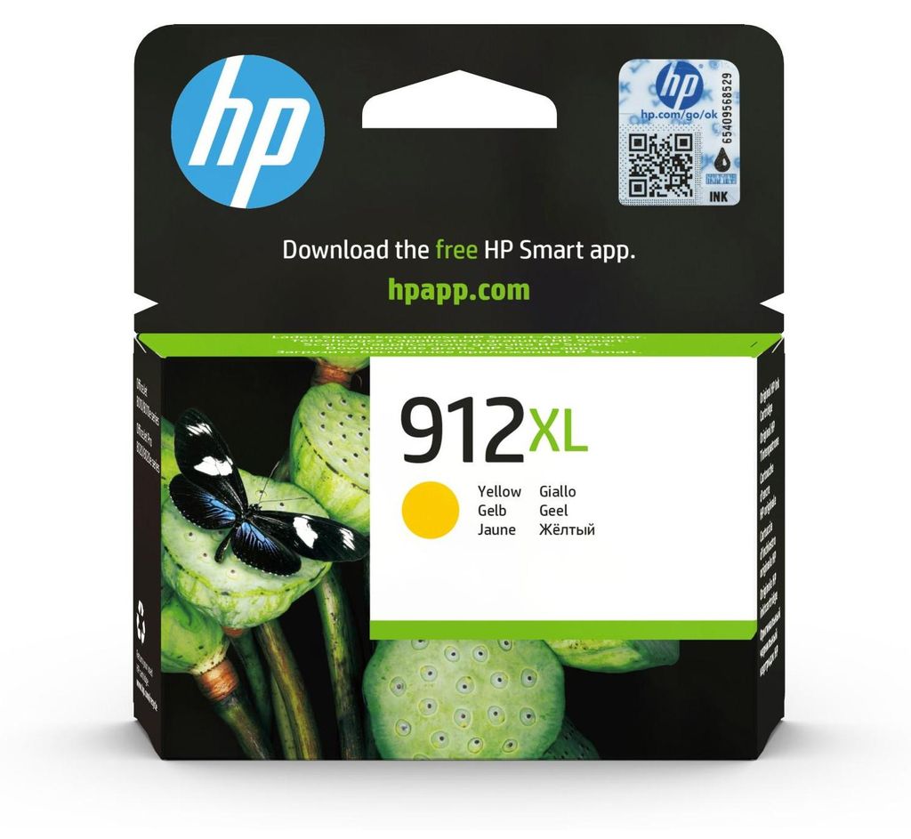 HP 912XL oryginalny wysokowydajny wkład atramentowy żółty, Zdjęcie produktu 
