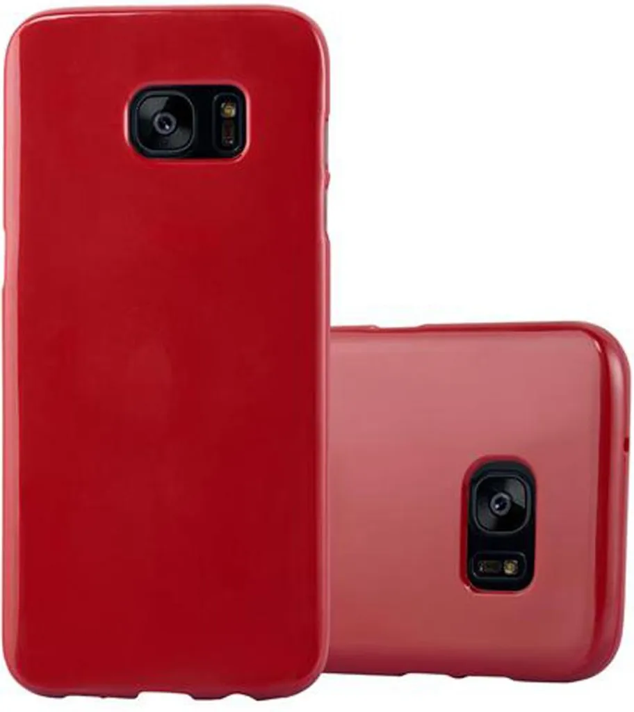 Cadorabo Cover Samsung Galaxy S7 EDGE Rosso TPU - Protezione Shockproof