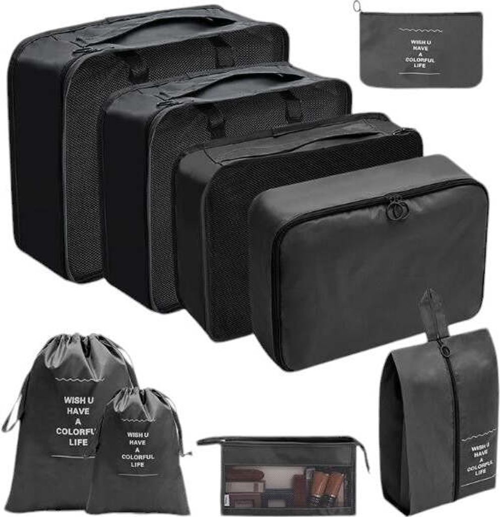 Set di cubi da viaggio – 9 pezzi per organizzare al meglio Immagine del prodotto 